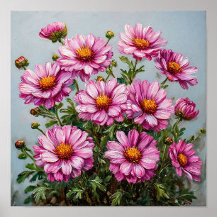 Rosa Blumen Poster