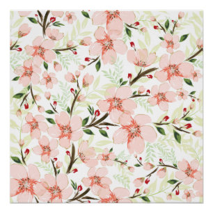 Rosa Blumen Poster