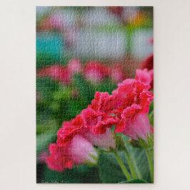 Rosa Blumen-Puzzlespiel