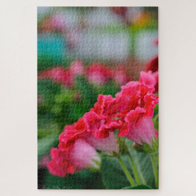 Rosa Blumen-Puzzlespiel (Vertikal)