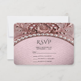 Rosa Blumen-RSVP-Karte RSVP Karte
