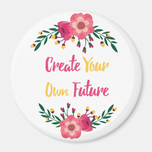 Rosa Blumen schaffen Ihre eigene inspirierend Magnet