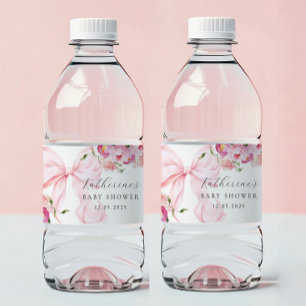 Rosa Blumen-Schleife Baby Shower