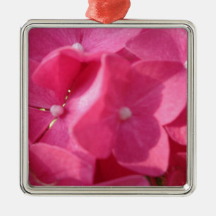 rosa Blumen Silbernes Ornament