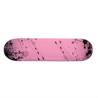 rosa Blumen Skateboard