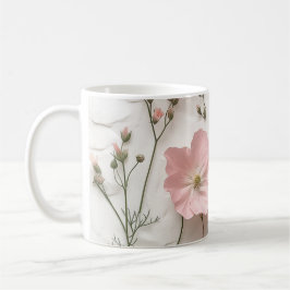 Rosa Blumen-Tasse | Elegante botanische Kaffeetass Kaffeetasse