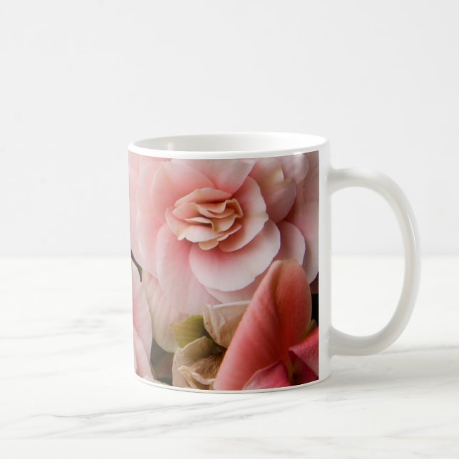 Rosa Blumen-Tasse Kaffeetasse (Rechts)