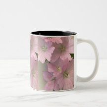 Rosa Blumen-Tasse