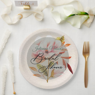 Rosa Blumen-Teller aus Papier Pappteller