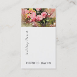 Rosa Blumen, wedding Floristengeschäftskarte Visitenkarte