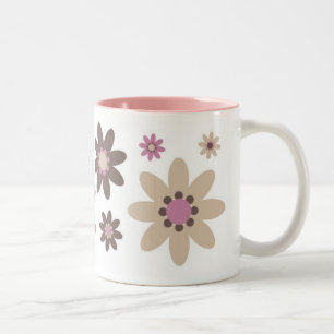 Rosa Blumenblatt Zweifarbige Tasse