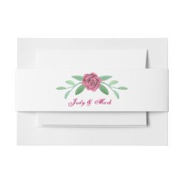 Rosa Blumenblätterung Einladungsbanderole