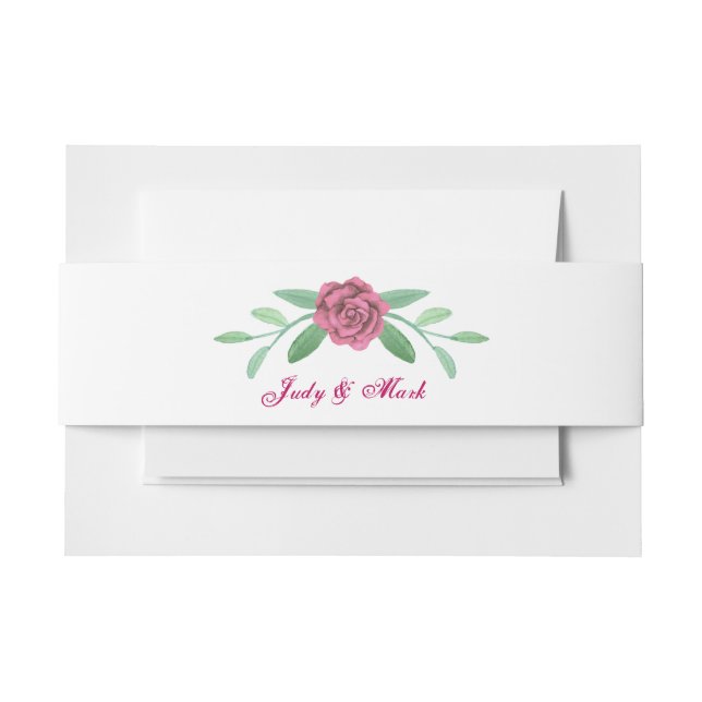 Rosa Blumenblätterung Einladungsbanderole (Vorderseite Beispiel)