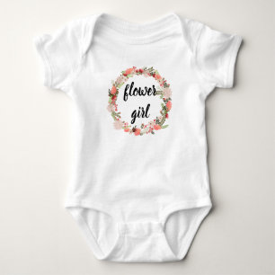 Rosa Blumenblumenblume Girl Closing Baby Strampler