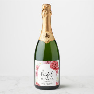 Rosa Blumenbogen Sommer Brautparty