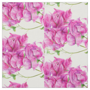 Rosa Blumenbougainvillea Wasserfarbmuster Stoff