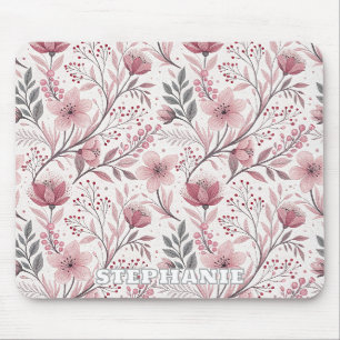Rosa Blumenbouquet mit Beerenakzenten Mousepad