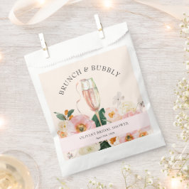 Rosa Blumenbrunch & Brautdusche Geschenktütchen