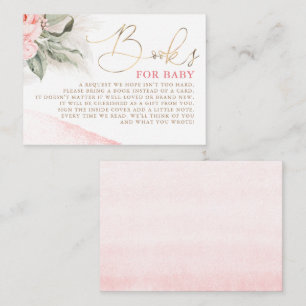 Rosa Blumendusche Bücher für Baby Begleitkarte