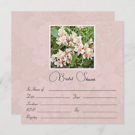 Rosa Blumendusche Einladung