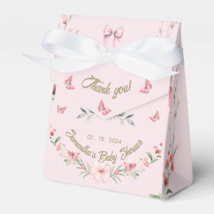 Rosa Blumenfantasien & Teddybär Umarmungen Geschenkschachtel