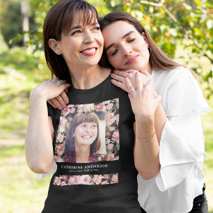 Rosa Blumenfeier-des-Lebens-Gedenk-T-Shirt T-Shirt