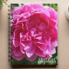 Rosa Blumenfotografie Elegante Peony Custom Notizblock