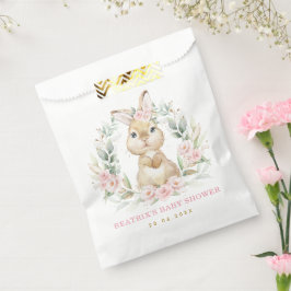 Rosa Blumengarten Bunny Rabbit Baby Dusche Party Geschenktütchen