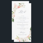Rosa Blumengarten Hochzeitsmenü Menükarte<br><div class="desc">Diese Karte mit rosa und weiß blühenden Hochzeitsmenüs eignet sich ideal für eine hübsche Hochzeitsfeier oder eine rosa Hochzeit. Dieses Design misst 4 x 9 Zoll und ist perfekt für den Tag der Hochzeitszeremonie Menüs für den Tisch. Sammlung abrufen: https://www.zazzle.com/collections/pink_white_floral_garden-119280459694842779?rf=238296117664346256</div>