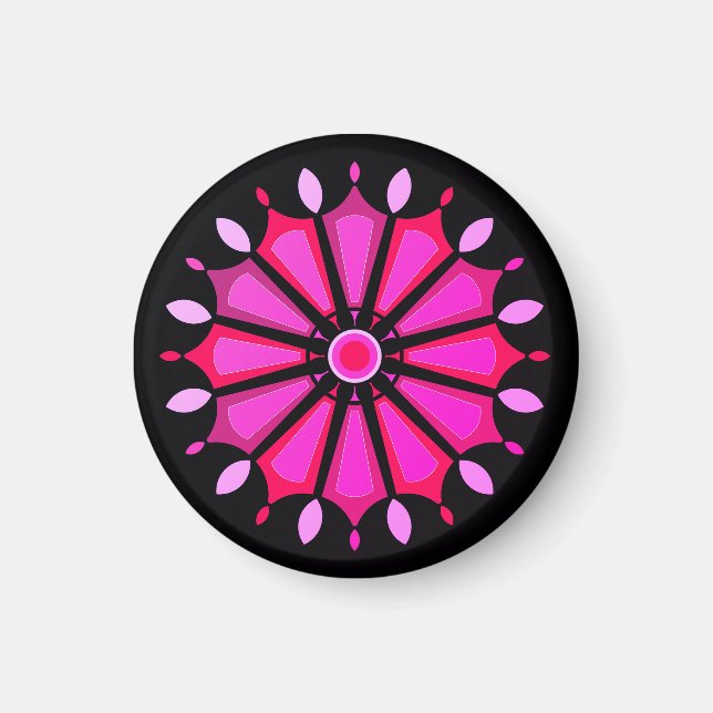 Rosa Blumengeschenk  Magnet (Vorne)