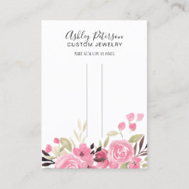 Rosa Blumenhaarklammer Barrett-Display Visitenkarte