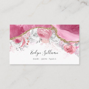 Rosa Blumenmagazin Visitenkarte