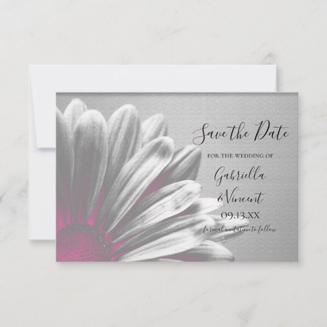 Rosa Blumenmarken Hochzeit speichern das Datum Save The Date (Vorderseite)