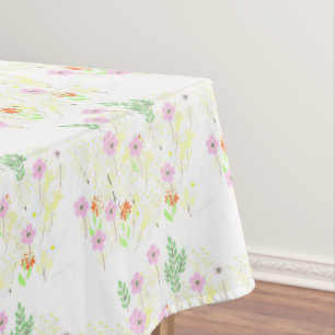 Rosa Blumenmix Tischdecke