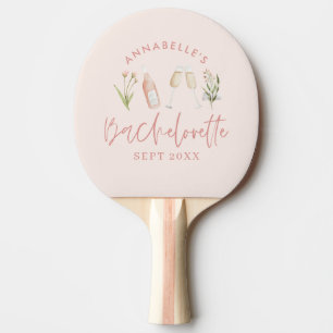 Rosa Blumenmotiv Moderne Rosa Girl Junggeselinnen- Tischtennis Schläger