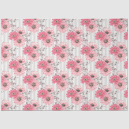 rosa Blumenmuster, Design 11 Seidenpapier