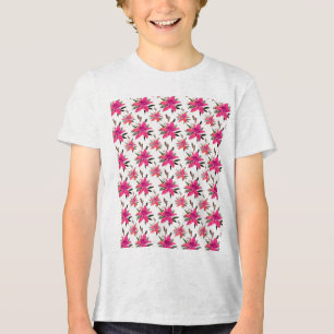 Rosa Blumenmuster Design-29500 Plus Size T - Shirt