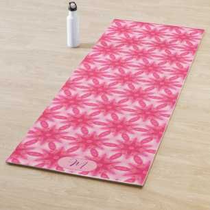 Rosa Blumenmuster Farbige Yoga-Matte für Mädchen Yogamatte