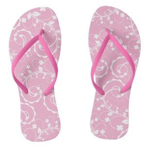 rosa Blumenmuster Flip Flops