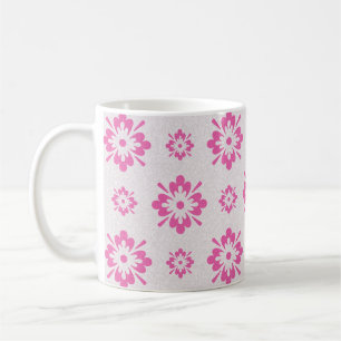 Rosa Blumenmuster Kaffeetasse
