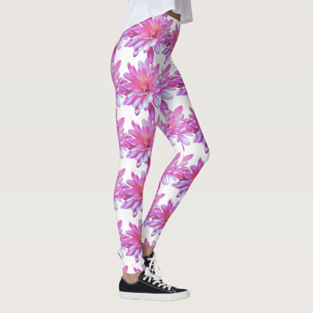 Rosa Blumenmuster Pink Daisies Leggings (Rechts)