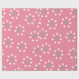 Rosa Blumenpunkt-Geschenkpapier Geschenkpapier