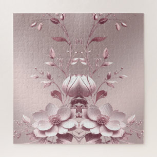 Rosa Blumenpuzzle