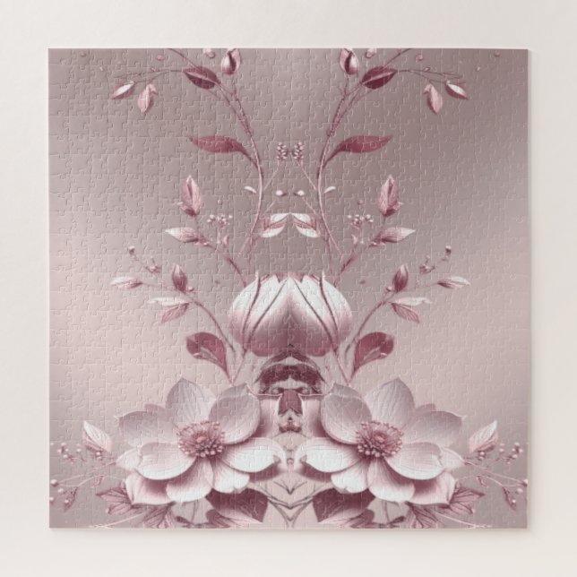 Rosa Blumenpuzzle (Vertikal)