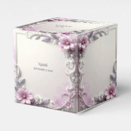 Rosa Blumenrahmen Geschenkbox Geschenkschachtel