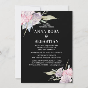 *~* Rosa - Blumenrosa Rose AR15 UAWG Wedding Einladung
