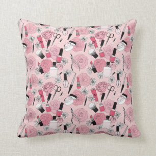 Rosa Blumenschönheits-Produkt-Muster Kissen