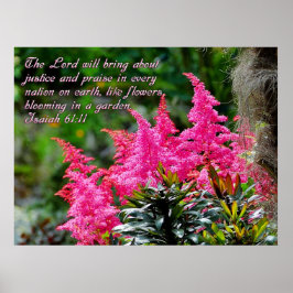 Rosa Blumenschrift Verse Inspiration Poster