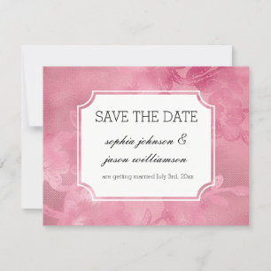 Rosa Blumenspitze Save the Date
