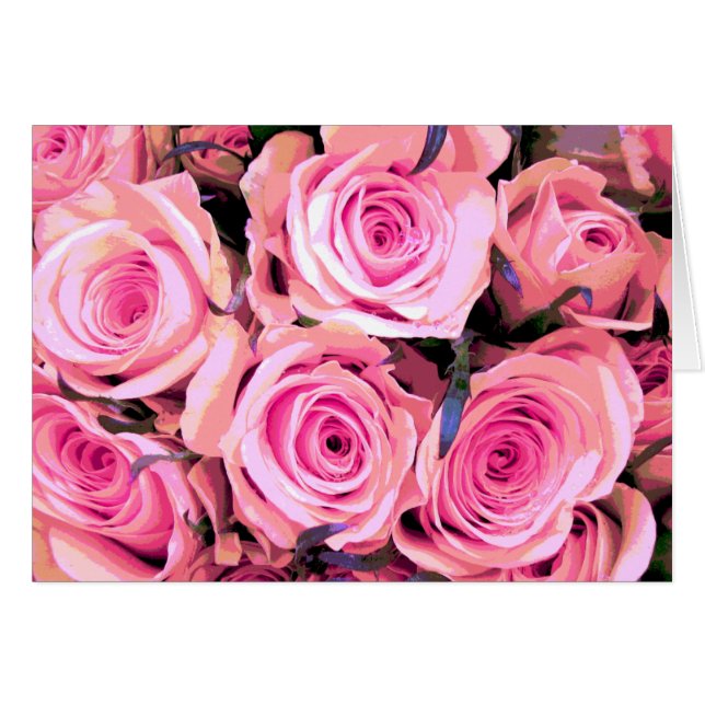 Rosa Blumenstrauß (Vorderseite (Horizontal))